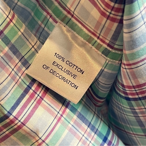 NEW Tailorbyrd Collection Mens Plaid Short Sleeve Button Up Shirt Size S - Picture 5 of 11